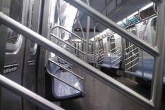 08 Brooklyn bound, midday Q train—clean, and empty.